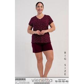Фотография Пижама лёгкая женская T382 wine р.XL-4XL "Trikotag" недорого оптом от прямого поставщика