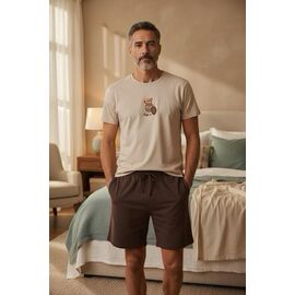 Фотография Пижама мужская T366 brown р.6XL-8XL "Trikotag" недорого оптом от прямого поставщика