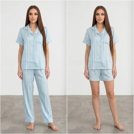 Фотография Комплект женский 3212 l.blue р.M-2XL "Trikotag" недорого оптом от прямого поставщика