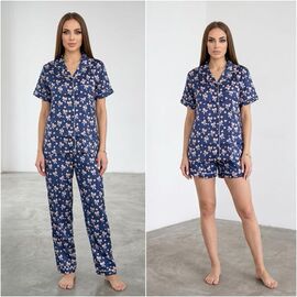 Фотография Комплект женский 3417 navy р.M-2XL "Trikotag" недорого оптом от прямого поставщика