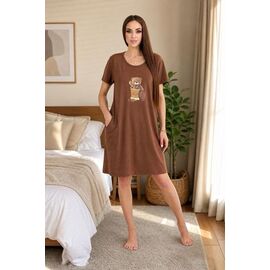Фотография Ночнушка женская T246 brown р.M-2XL "Trikotag" недорого оптом от прямого поставщика
