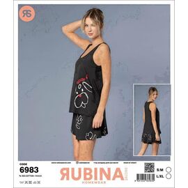 Фотография Пижама лёгкая женская 6983 black р.S-XL "Trikotag" недорого оптом от прямого поставщика