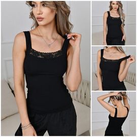 Фотография Майка женская 3012 black р.S-2XL "Trikotag" недорого оптом от прямого поставщика