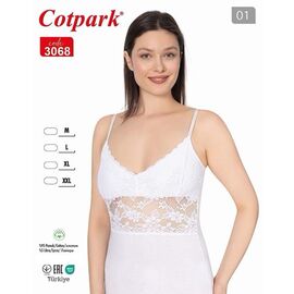 Фотография Майка женская 3068 white р.M-2XL "Trikotag" недорого оптом от прямого поставщика