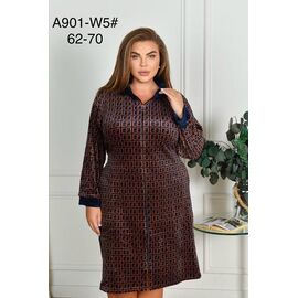 Фотография Халат женский A901-W5 brown р.62-70 "Anion" недорого оптом от прямого поставщика