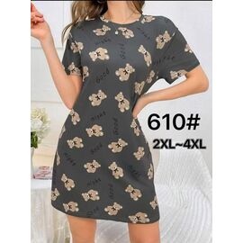 Фотография Ночнушка женская 610 grey р.2XL-4XL "Anion" недорого оптом от прямого поставщика