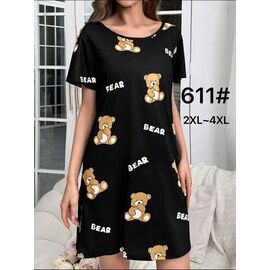 Фотография Ночнушка женская 611 black р.2XL-4XL "Anion" недорого оптом от прямого поставщика