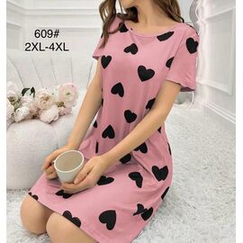 Фотография Ночнушка женская 609 pink р.2XL-4XL "Anion" недорого оптом от прямого поставщика
