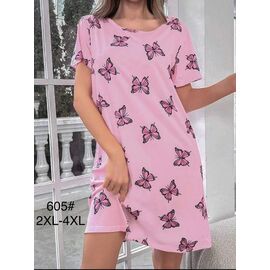 Фотография Ночнушка женская 605 pink р.2XL-4XL "Anion" недорого оптом от прямого поставщика
