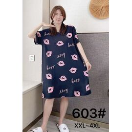 Фотография Ночнушка женская 603 navy р.2XL-4XL "Anion" недорого оптом от прямого поставщика
