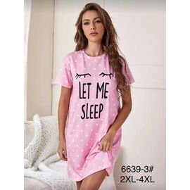 Фотография Ночнушка женская 6639-3 pink р.2XL-4XL "Anion" недорого оптом от прямого поставщика