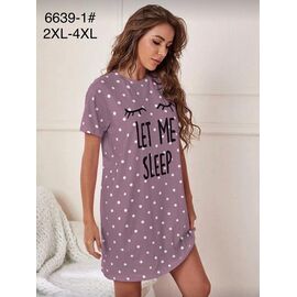 Фотография Ночнушка женская 6639-1 violet р.2XL-4XL "Anion" недорого оптом от прямого поставщика