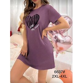 Фотография Ночнушка женская 6637 violet р.2XL-4XL "Anion" недорого оптом от прямого поставщика