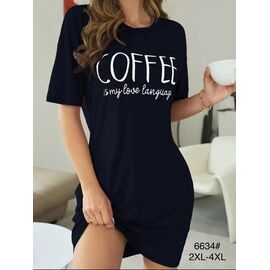 Фотография Ночнушка женская 6634 black р.2XL-4XL "Anion" недорого оптом от прямого поставщика