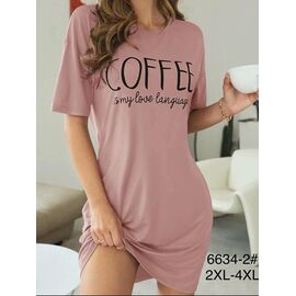Фотография Ночнушка женская 6634-2 powder р.2XL-4XL "Anion" недорого оптом от прямого поставщика