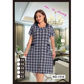 Фотография Халат женский 1316 navy-white р.54-62 "Anion" недорого оптом от прямого поставщика