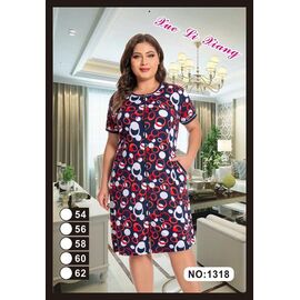 Фотография Халат женский 1318 navy-red р.54-62 "Anion" недорого оптом от прямого поставщика