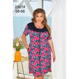 Фотография Халат женский 2307 navy-pink р.58-66 "Anion" недорого оптом от прямого поставщика