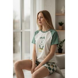 Фотография Пижама лёгкая женская T320 green р.L-2XL "Trikotag" недорого оптом от прямого поставщика
