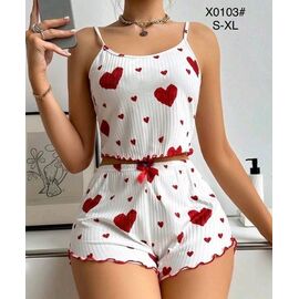 Фотография Пижама лёгкая женская X0103 white р.S-XL "Anion" недорого оптом от прямого поставщика
