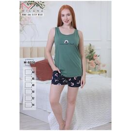 Фотография Пижама лёгкая женская M8026 green р.44-54 "Anion" недорого оптом от прямого поставщика