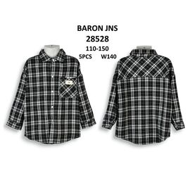 Сорочка підліткова 28528 black р.110-150 "Baron Jeans" недорого оптом від прямого постачальника