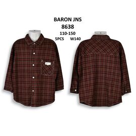 Сорочка підліткова 8638 brown р.110-150 "Baron Jeans" недорого оптом від прямого постачальника