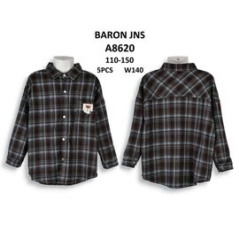 Сорочка підліткова A8620 brown-grey р.110-150 "Baron Jeans" недорого оптом від прямого постачальника