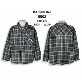 Сорочка підліткова 5508 grey р.130-170 "Baron Jeans" недорого оптом від прямого постачальника