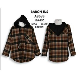 Сорочка підліткова A8683 brown р.110-150 "Baron Jeans" недорого оптом від прямого постачальника