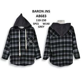 Сорочка підліткова A8683 black р.110-150 "Baron Jeans" недорого оптом від прямого постачальника