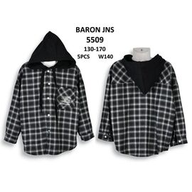 Сорочка підліткова 5509 black р.130-170 "Baron Jeans" недорого оптом від прямого постачальника