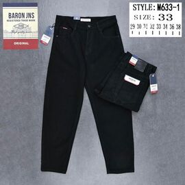 Джинси чоловічі M633-1 black р.29-38 "Baron Jeans" недорого оптом від прямого постачальника