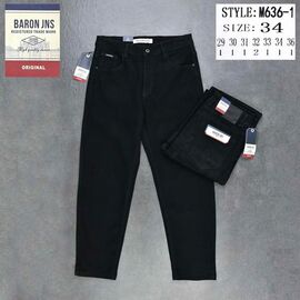 Джинси чоловічі M636-1 black р.29-36 "Baron Jeans" недорого оптом від прямого постачальника