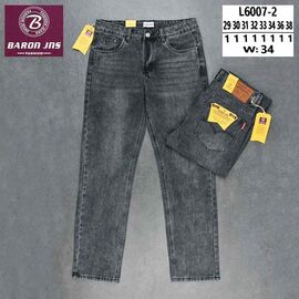 Джинси чоловічі L6007-2 grey р.29-38 "Baron Jeans" недорого оптом від прямого постачальника