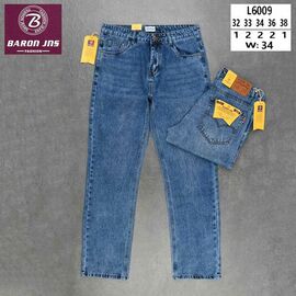 Джинси чоловічі L6009 blue р.32-38 "Baron Jeans" недорого оптом від прямого постачальника