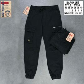 Джинси чоловічі 7503-1 black р.32-40 "Baron Jeans" недорого оптом від прямого постачальника