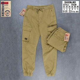 Джинси чоловічі 7503-5 beige р.32-40 "Baron Jeans" недорого оптом від прямого постачальника
