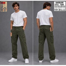 Джинси чоловічі 7500-3 khaki р.32-42 "Baron Jeans" недорого оптом від прямого постачальника