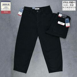 Джинси чоловічі F503-1 black р.26-32 "Baron Jeans" недорого оптом від прямого постачальника