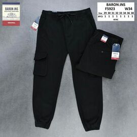 Штани чоловічі F5923 black р.29-38 "Baron Jeans" недорого оптом від прямого постачальника