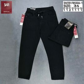 Джинси чоловічі F85506-1 black р.29-36 "Baron Jeans" недорого оптом від прямого постачальника