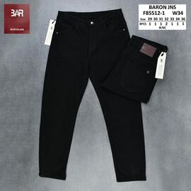 Джинси чоловічі F85512-1 black р.29-36 "Baron Jeans" недорого оптом від прямого постачальника