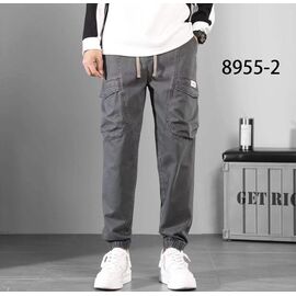 Штани чоловічі утеплені 8955-2 grey р.28-36 "Baron Jeans" недорого оптом від прямого постачальника