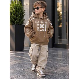 Фотография Худи детский на мальчика DS13-1 brown р.120-170 "Delfinka" недорого оптом от прямого поставщика