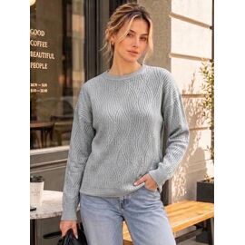 Фотография Свитер женский 25517 l.grey р.48-52 "Elena&Vika" недорого оптом от прямого поставщика