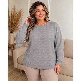 Фотография Свитер женский 25518 grey р.52-56 "Elena&Vika" недорого оптом от прямого поставщика