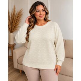 Фотография Свитер женский 25518 white р.52-56 "Elena&Vika" недорого оптом от прямого поставщика