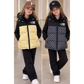 Фотография Жилетка детская на девочку 555 grey р.120-160 "Fili kids" недорого оптом от прямого поставщика