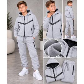 Фотография Костюм детский спортивный тёплый на мальчика FK1258 grey р.134-158 "Fili kids" недорого оптом от прямого поставщика